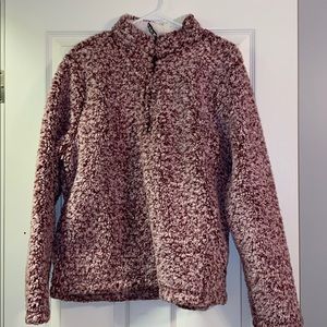 Maroon Sherpa Sweatshirt